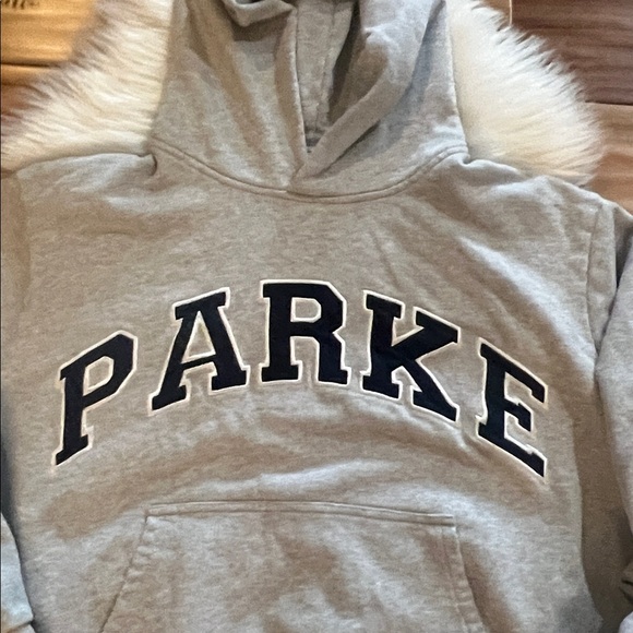 Grey Parke Varsity Hoodie Sz L/XL - Picture 4 of 12